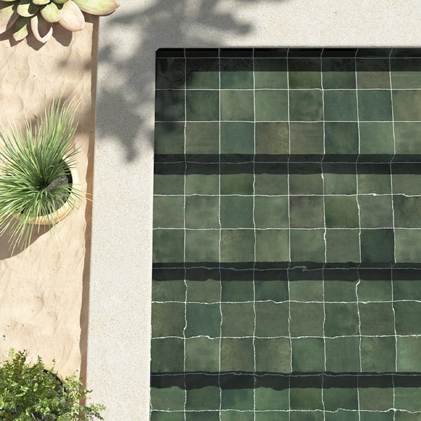 Πλακάκι πισίνας Moss Green 15x15 cm Equipe